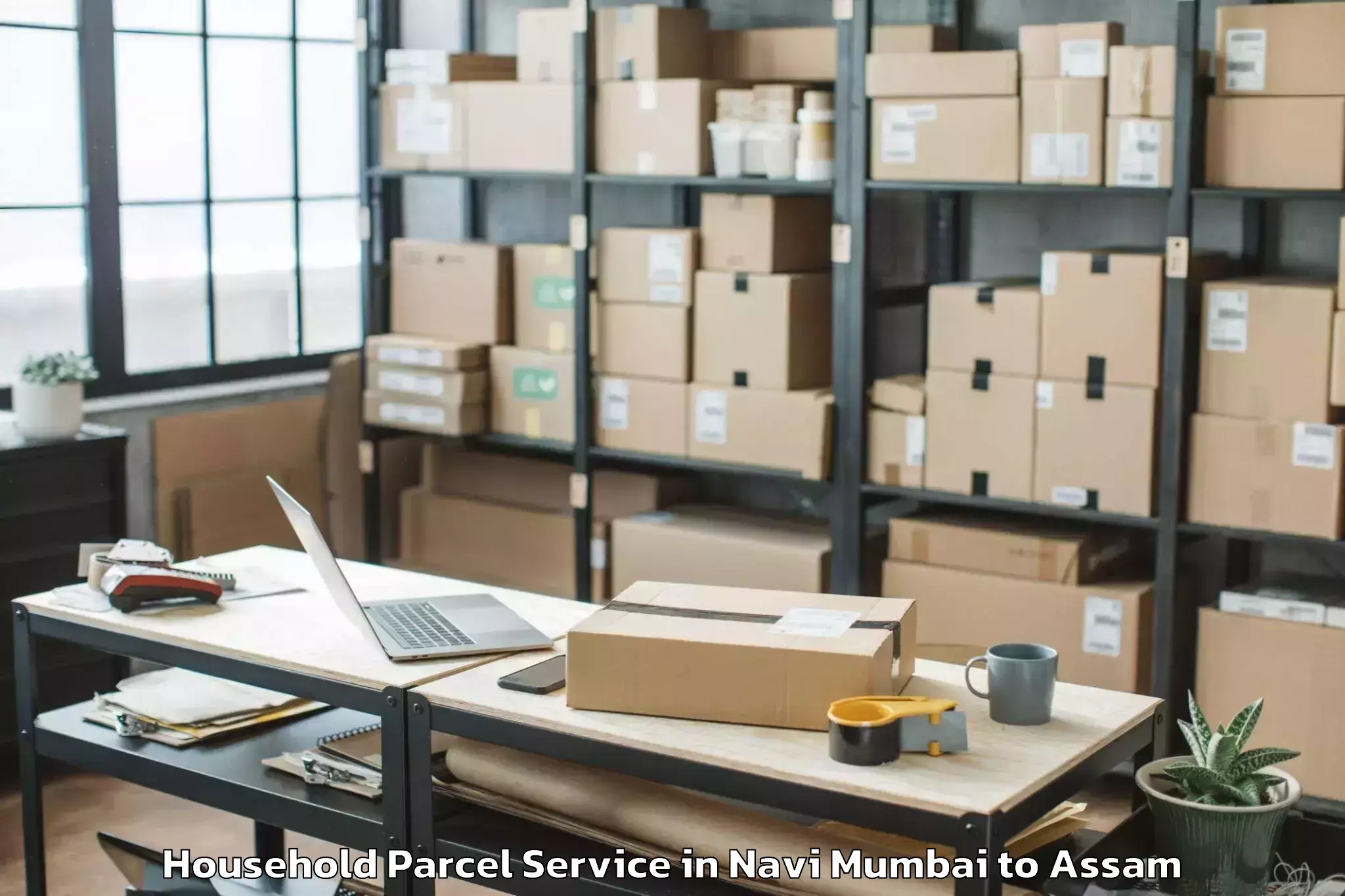 Hassle-Free Navi Mumbai to Biswanath Chariali Household Parcel